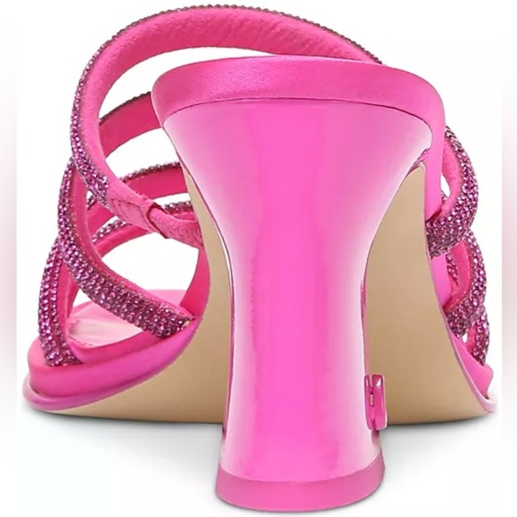 Circus NY by Sam Edelman Heddie Embellished Mule Sandals in Pink Punch Sz 6.5 - Picture 10 of 11